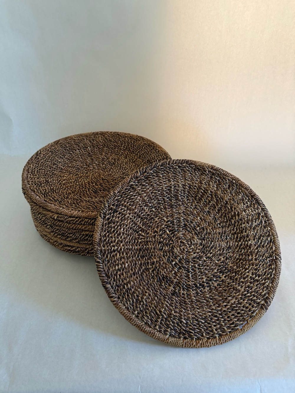 Gorgeous Jute/Rattan Chargers Set of 10